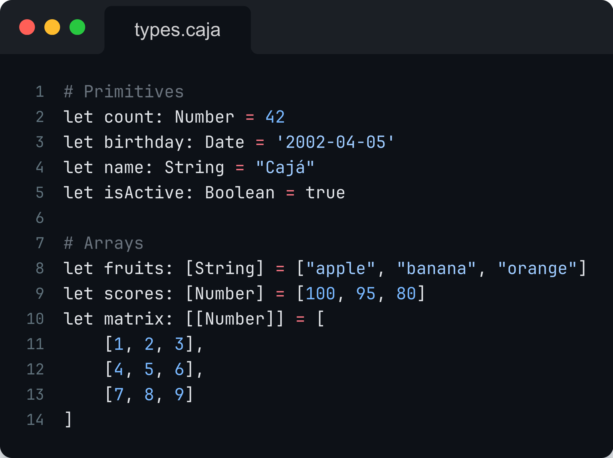 Types Syntax